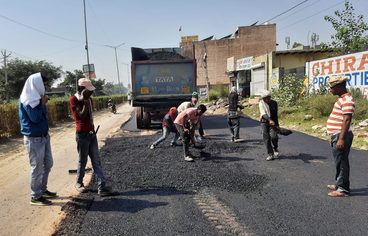 Layer laying work started on Murthal road, people will get relief from jam