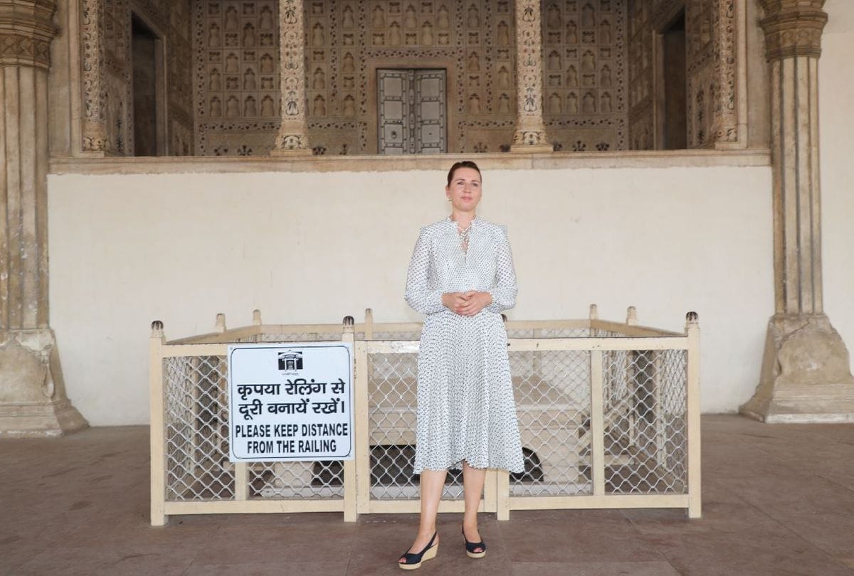 Denmark Prime Minister Mette Frederiksen visits Agra Fort
