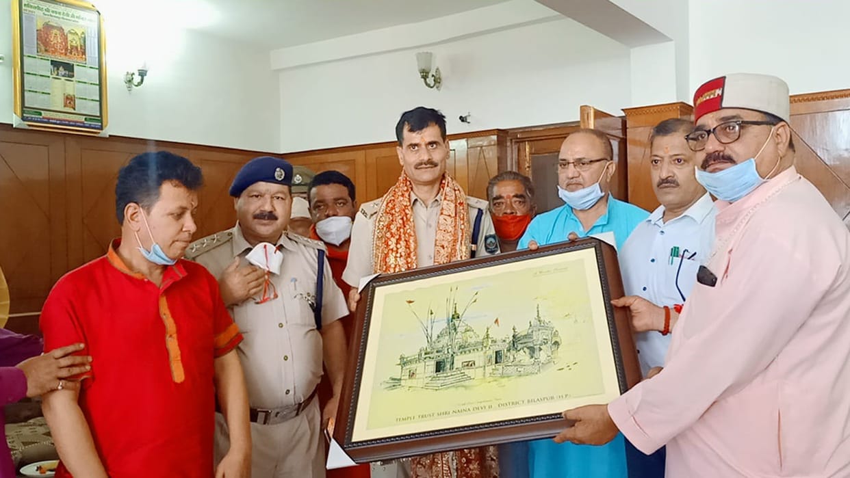 SP Bilaspur inspects arrangements in Nainadevi temple