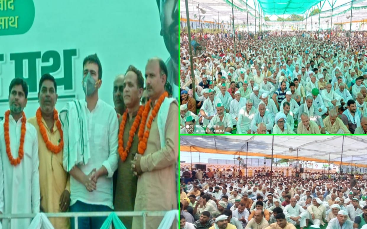 Mission 2022: Jayant Choudhary arrives in Muzaffarnagar to address the rally