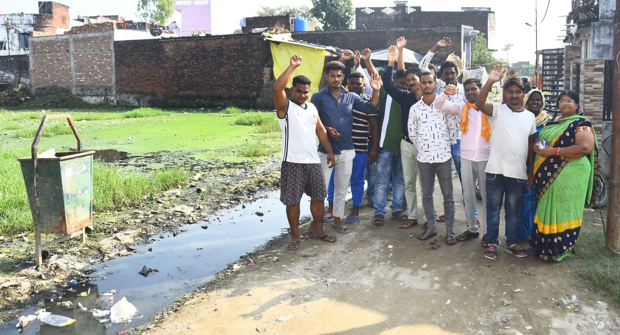 Demonstration against lack of cleanliness