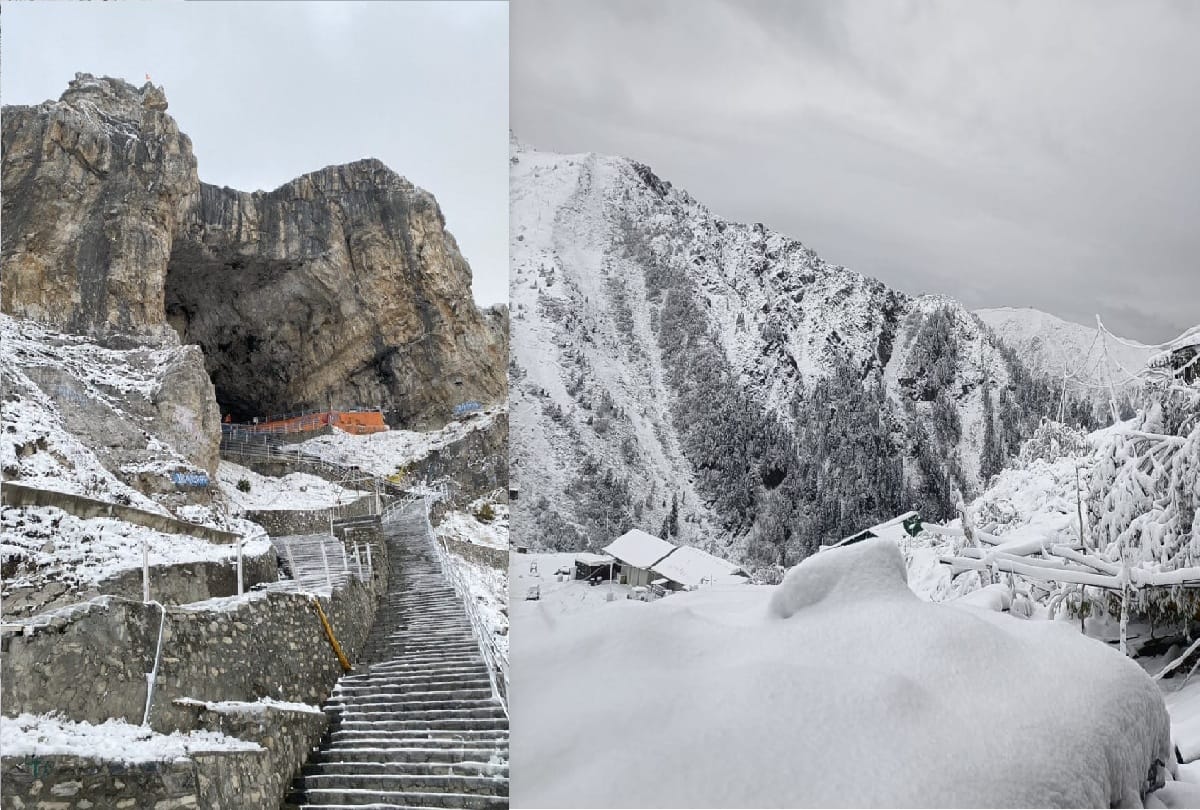 Zojila pass Sadhna Top Karnah Z Gali Machil witnesses fresh snowfall in Sonmarg Jammu and Kashmir