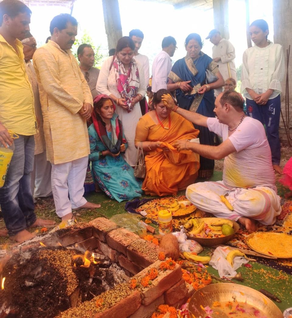Construction work of Ghantakarna temple started with Havan Yagya
