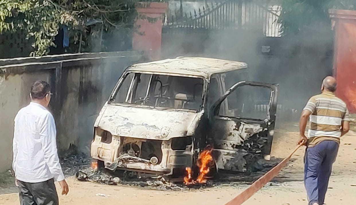 burnt out car