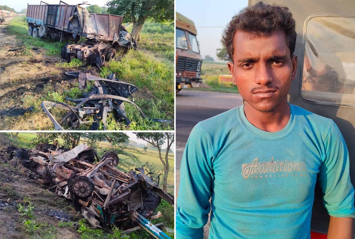 driver of truck narrated incident: Said all three were burnt alive in front of my eyes