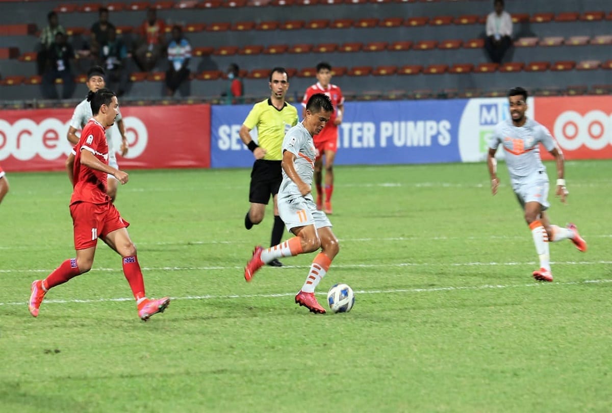 SAFF Championships 2021 India beat Nepal by 1-0 Sunil Chhetri scores 77th goal quals great Pele records