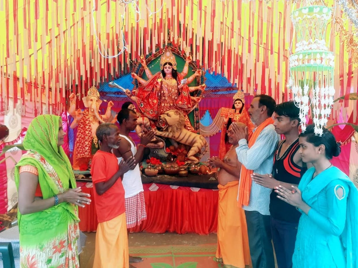 Puja pandals open in urban areas