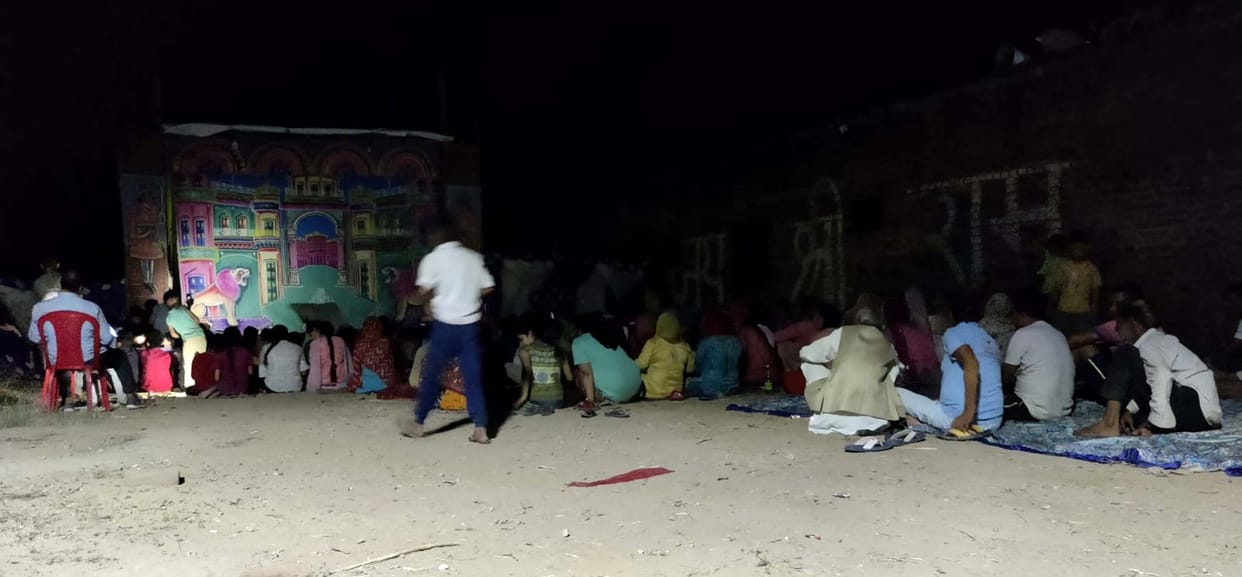 Ramlila was staged in the light of mobile phone torch