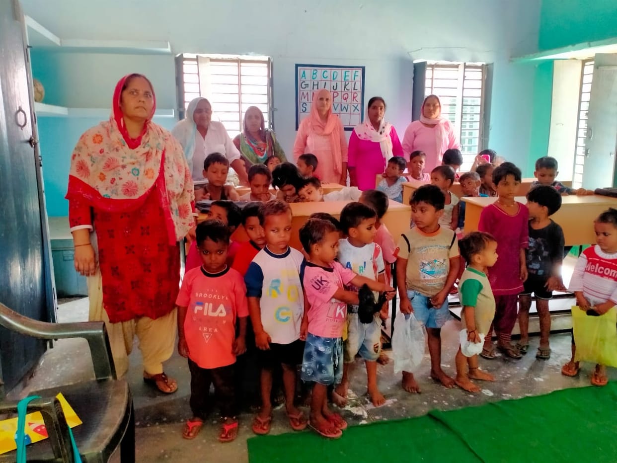 Four Anganwadi centers in one room, 396 children