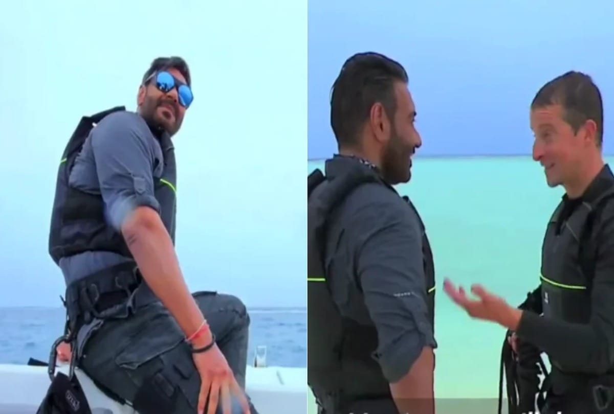 Into the Wild: Trailer release of Ajay Devgans special episode of into the wild  with bear grylls the actor  seen swimming in between shark with Bear Grylls