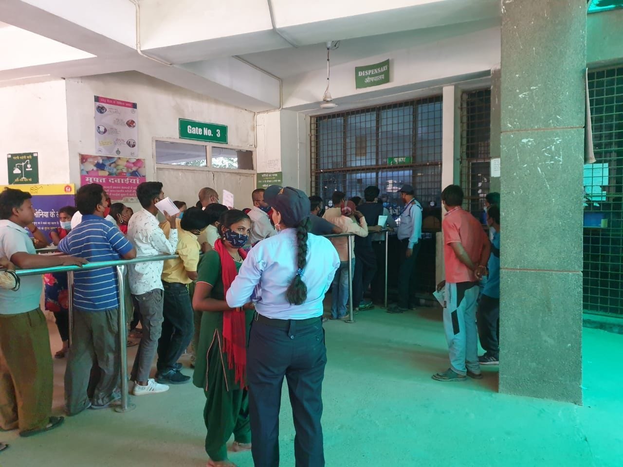 Patients wandering for medicine in government hospital