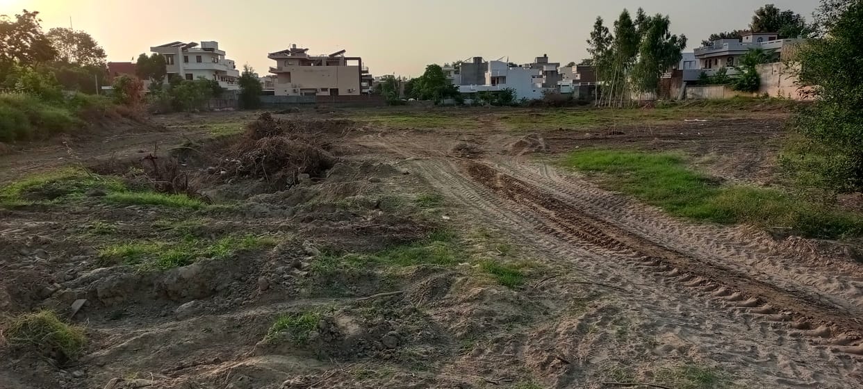 Excavation work started by leveling the ground for water tank