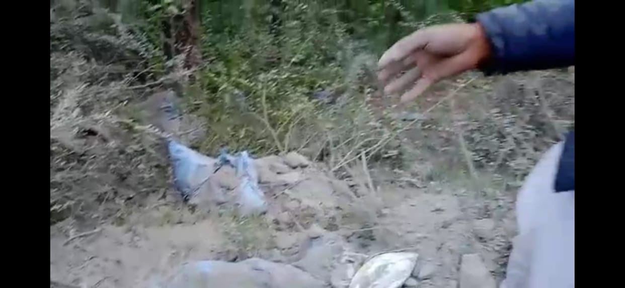 Dozens of bags of government cement thrown in Sukrali drain