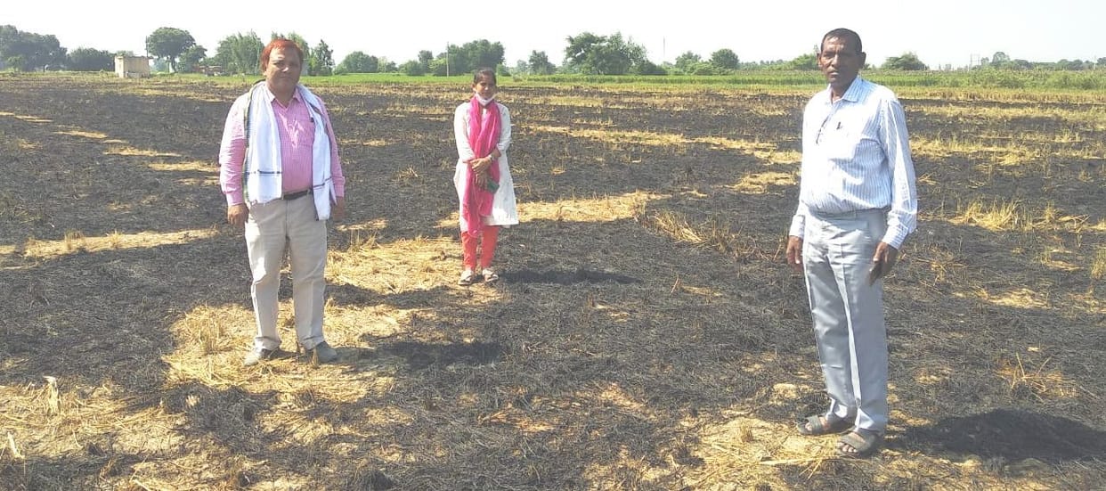 15 farmers burnt stubble, fined 2.25 lakh for the first time