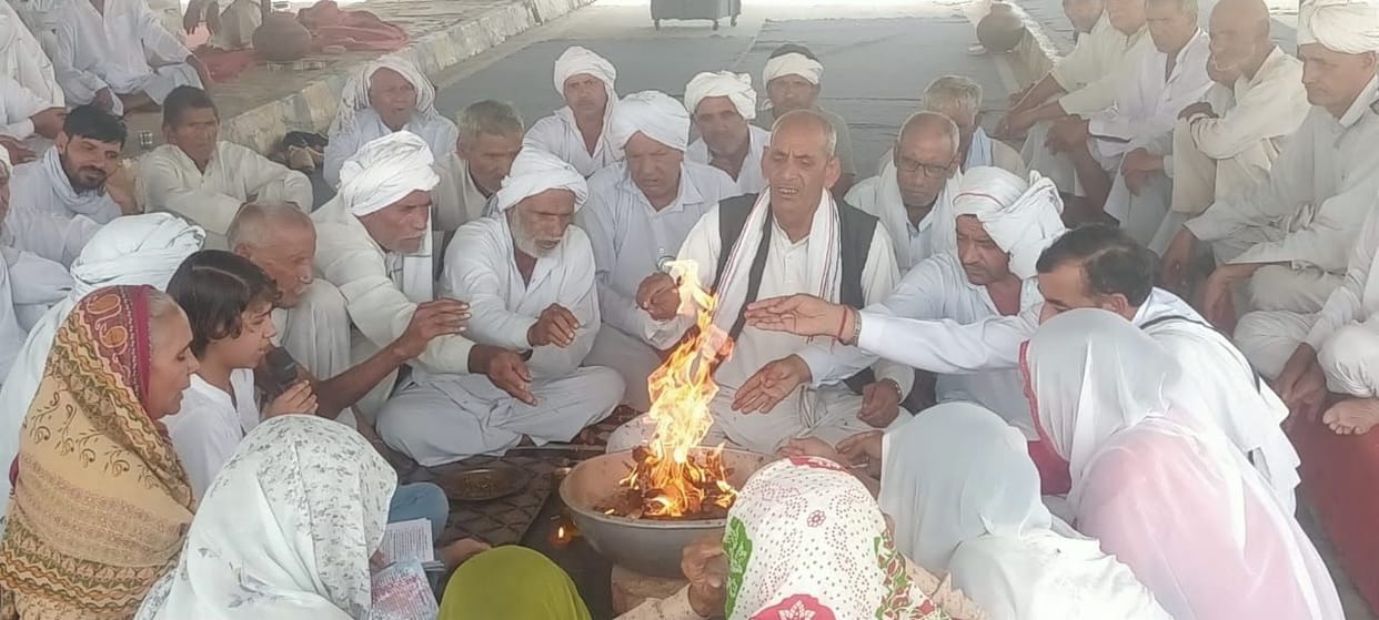 Havan performed at Khatkar toll plaza in memory of farmers