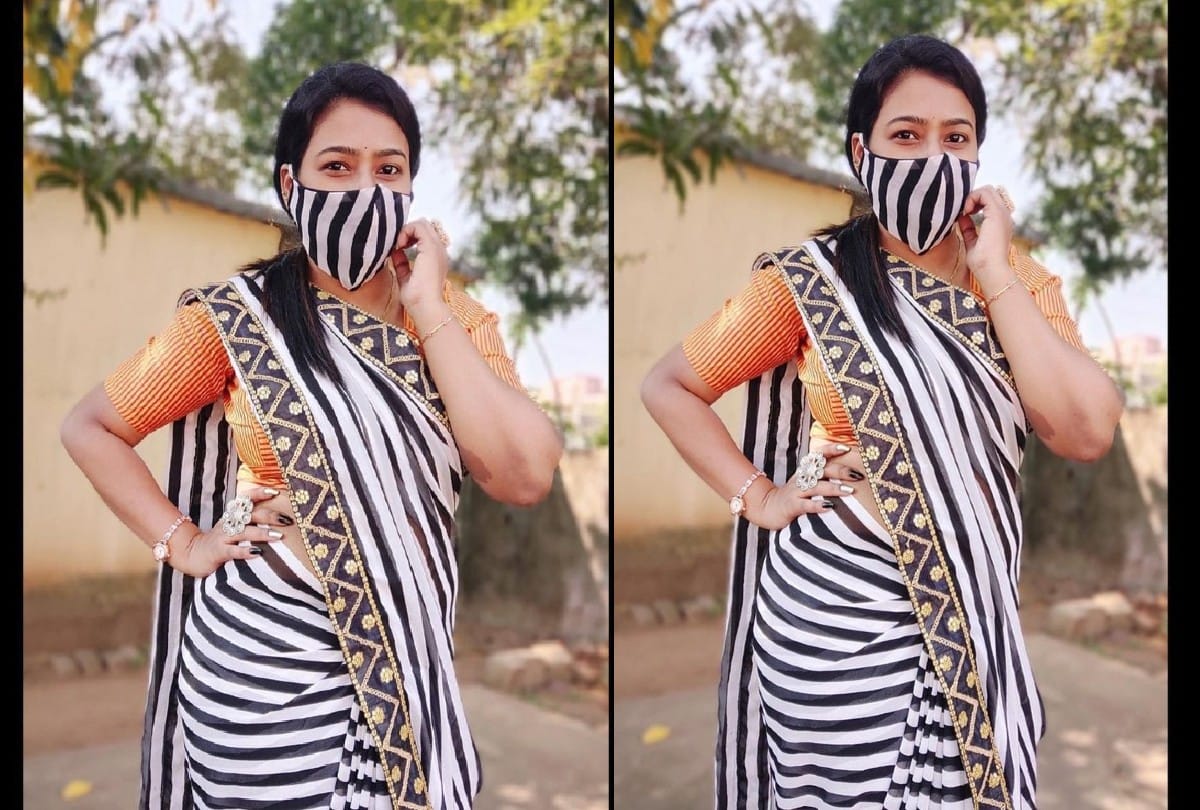 Delhi Pollution Fashion Tips Trendy Face masks With Saree and Lehenga look stylish