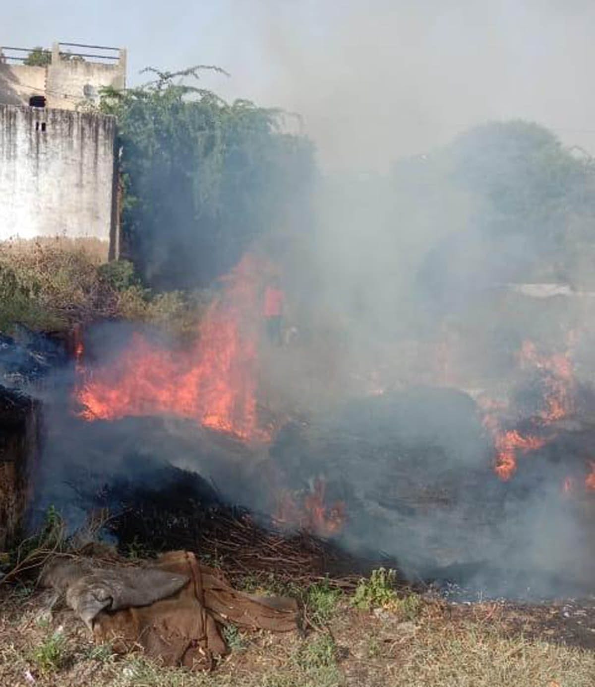 Farmer's two acres of bitterness burnt due to fire