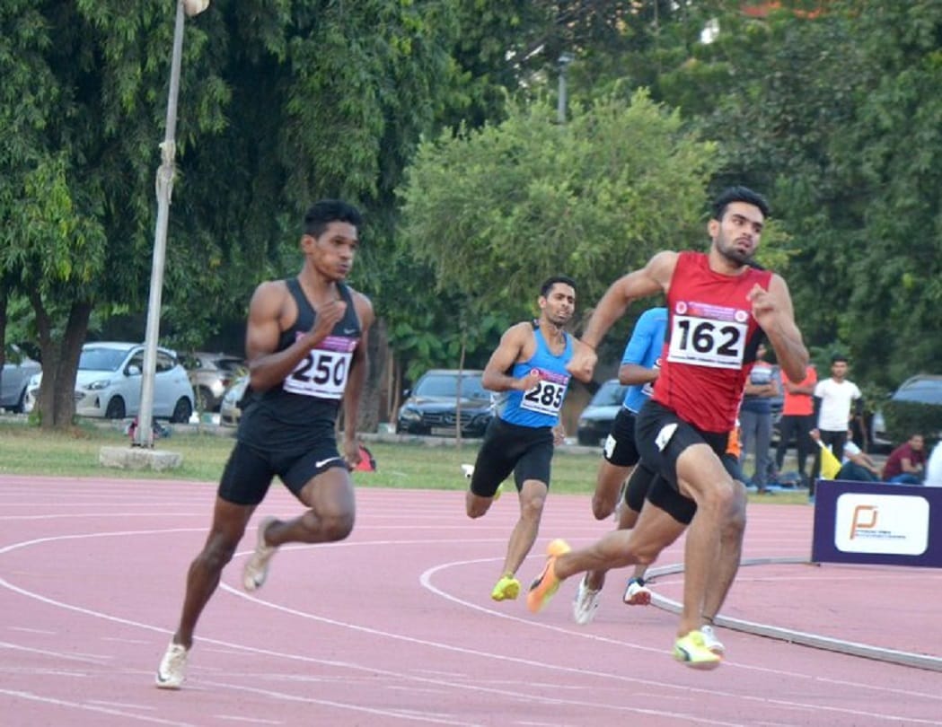 Ayush dbas and Rupal Choudhary winners in mens and womens categories of National Open 400m Championship