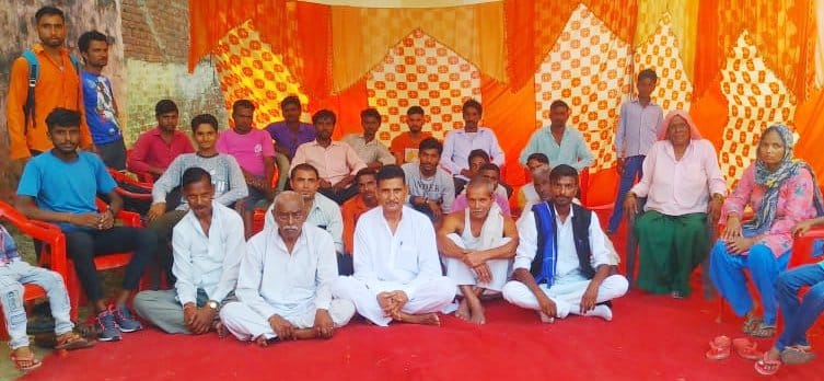 Area residents protest against illegal occupation
