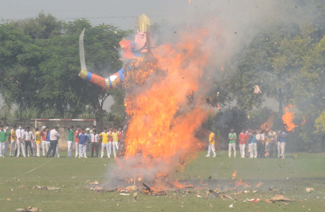 In school, students gave the message of good over evil