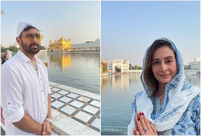 Preeti Jhangiani and husband Parvin Dabas visit the golden temple
