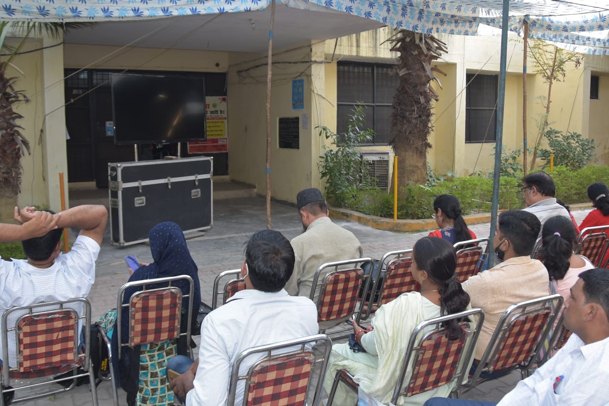 After waiting for eight hours, allotment of schools happened at night