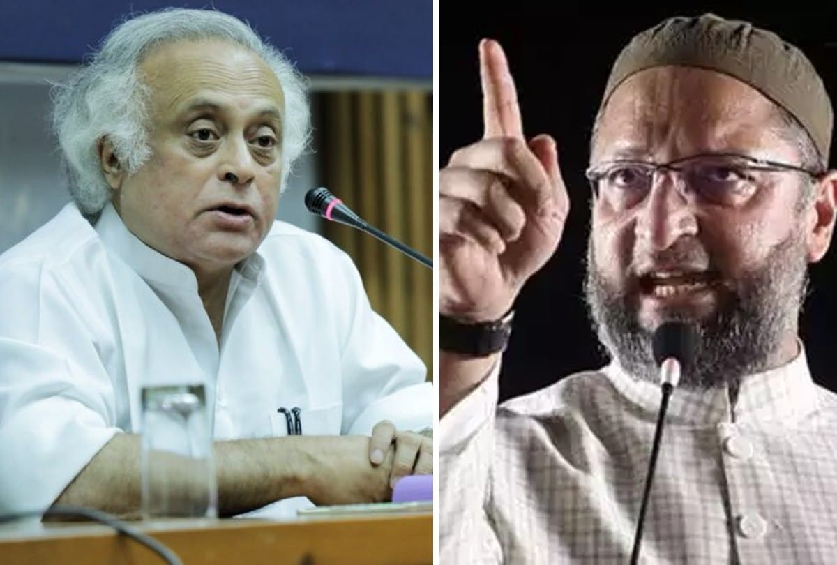 Congress Leader Jairam Ramesh and AIMIM Asaduddin Owaisi attacks Rajnath Singh on Veer Savarkar Mahatma Gandhi comment