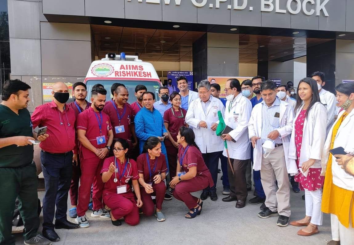 AIIMS' Trauma Chariot turned out to raise awareness