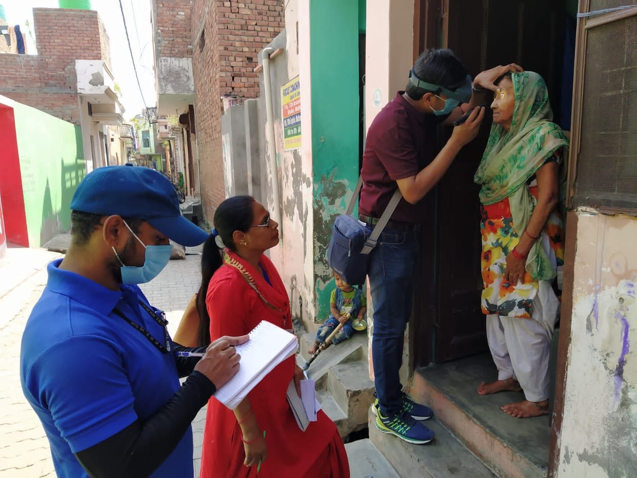 AIIMS team examined 2400 people in three days