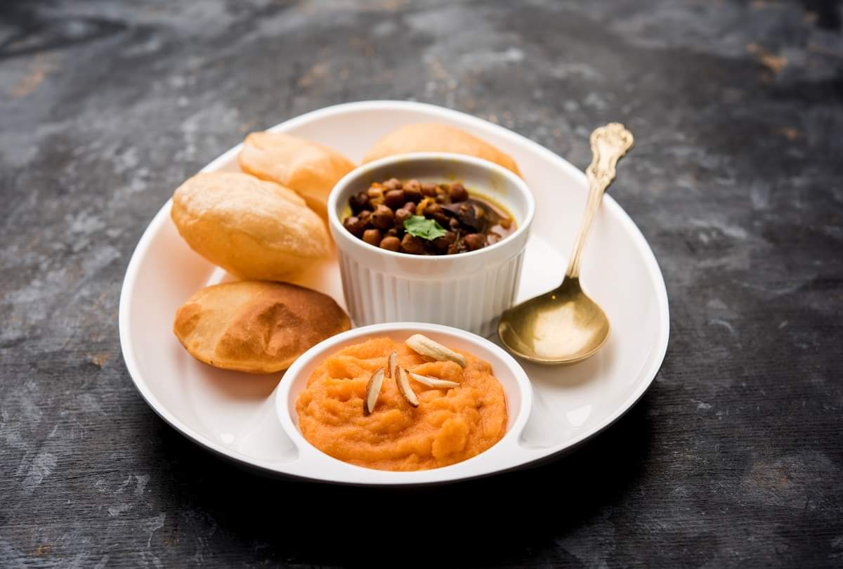 Navratri Recipe how to make Halwa puri for bhog maha navami 2023 bhog recipe