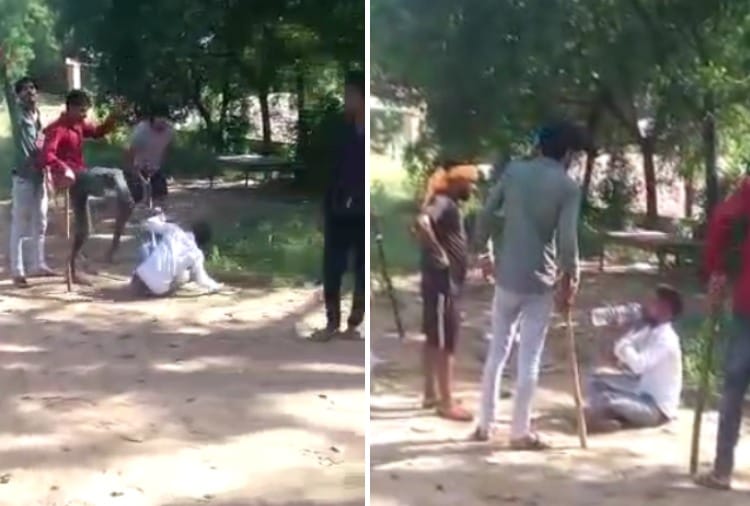 Video of youth beating in Haryana goes viral on social media