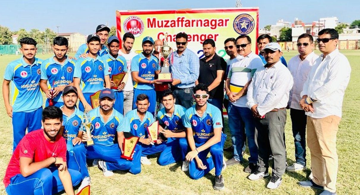 Blue team won the Muzaffarnagar Cricket Challenger Trophy