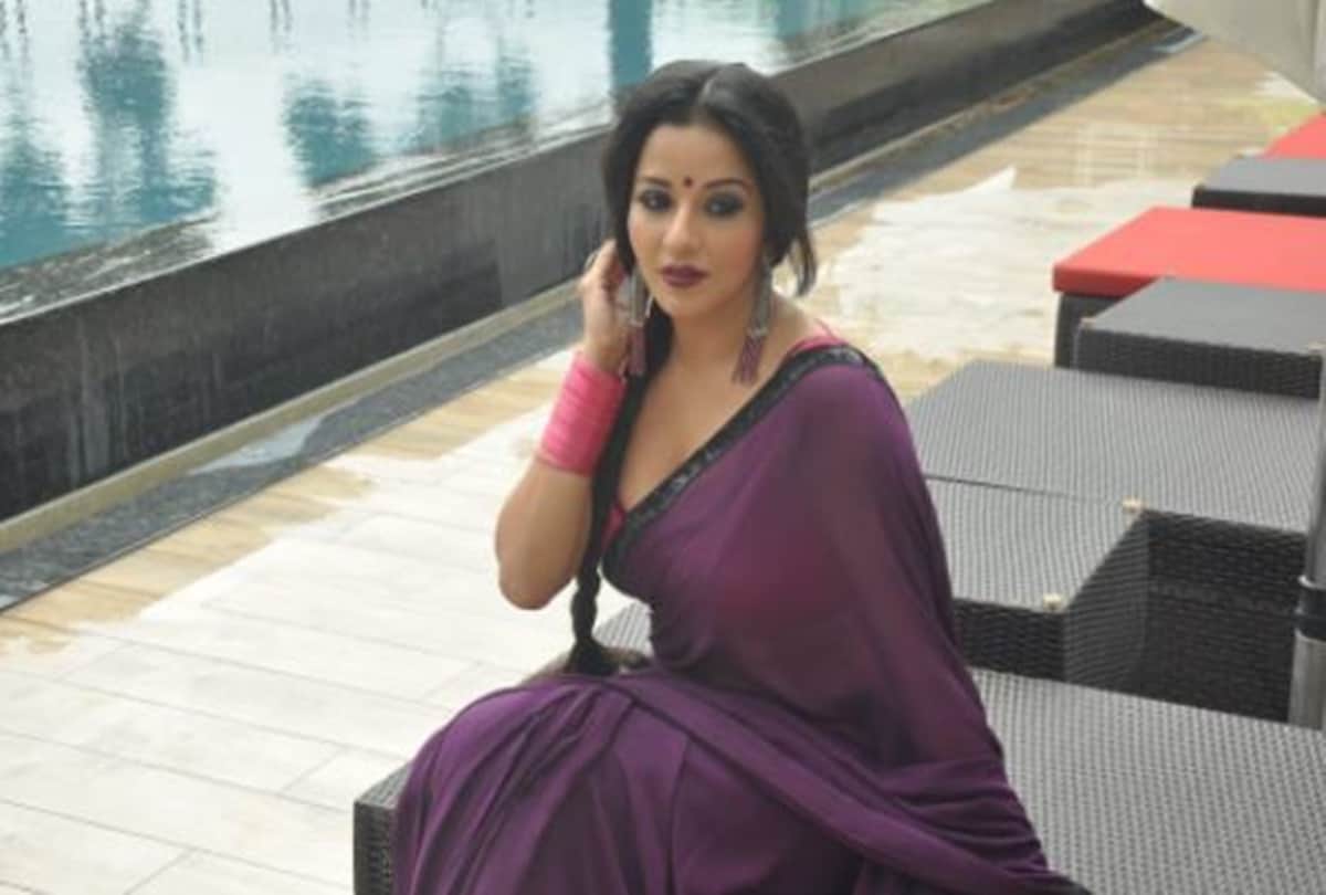 Bhojpuri: Monalisa again became mohana dayan in black saree and long bread fans remembered the old style of the actress