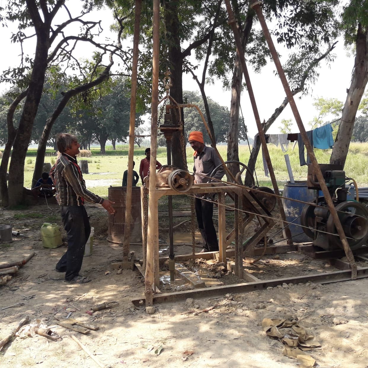 The search for Saraswati river continued for the third day