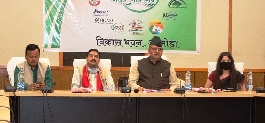 Minister Ganesh joshi in Almora