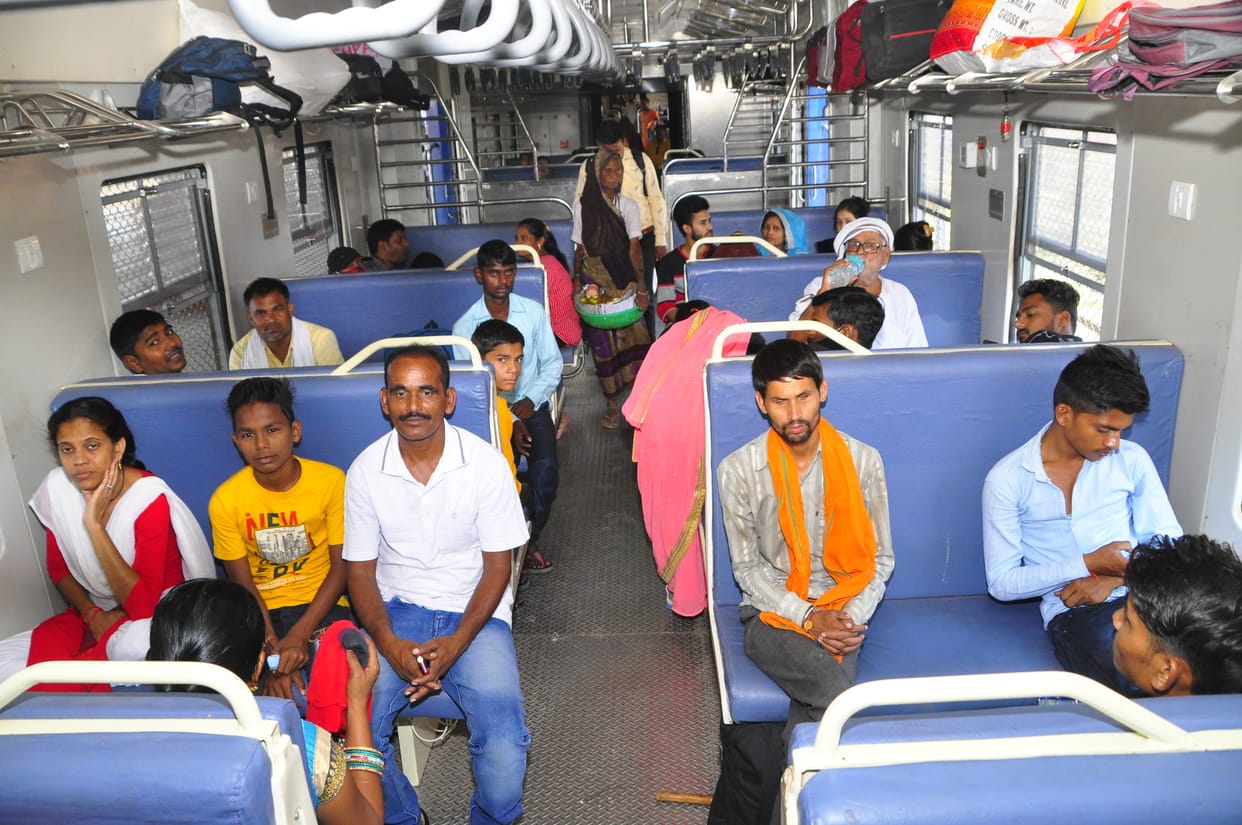 Within fourteen days, the shape of the MEMU train deteriorated.. Wash basin tap and toilet pressure pipe missing