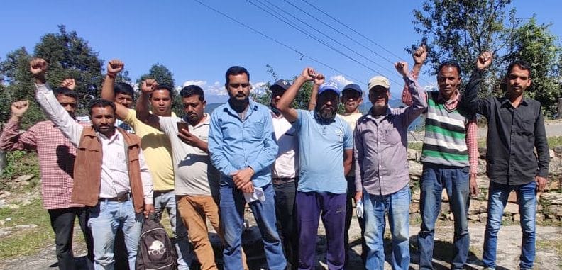 Strike of Jal Sansthan Workers