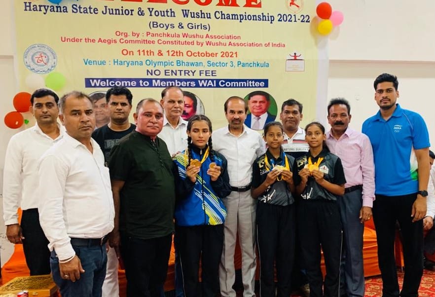 Junior and Youth Wushu Competition: Panchkula Wushu team won seven gold medals