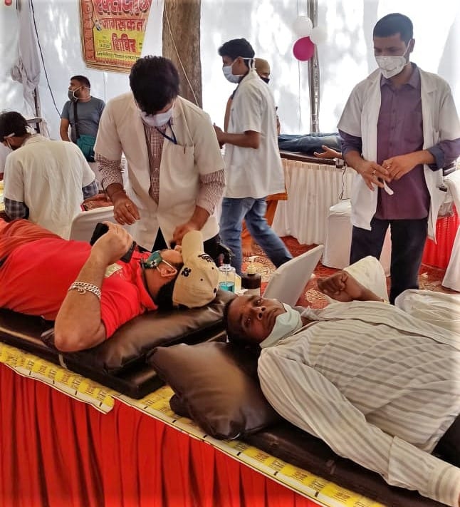 Camp organized in Mata Mansa Devi temple premises on the eighth Navratri, 108 devotees donated blood