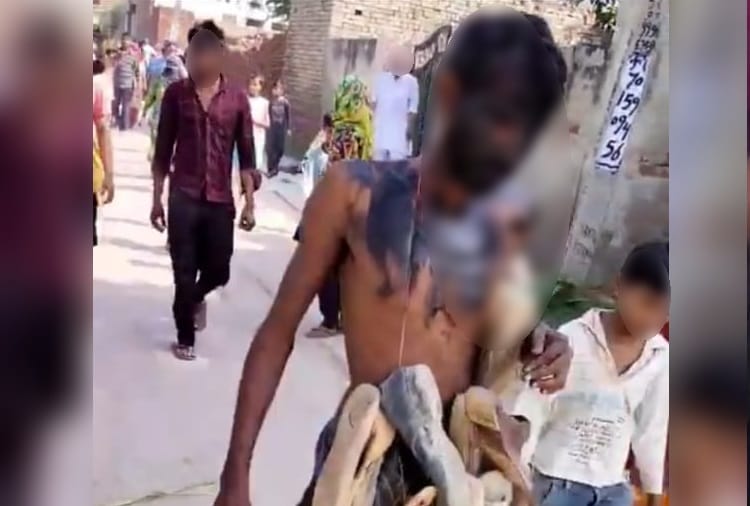 Procession taken out in Bhiwani after darkening the face of the youth
