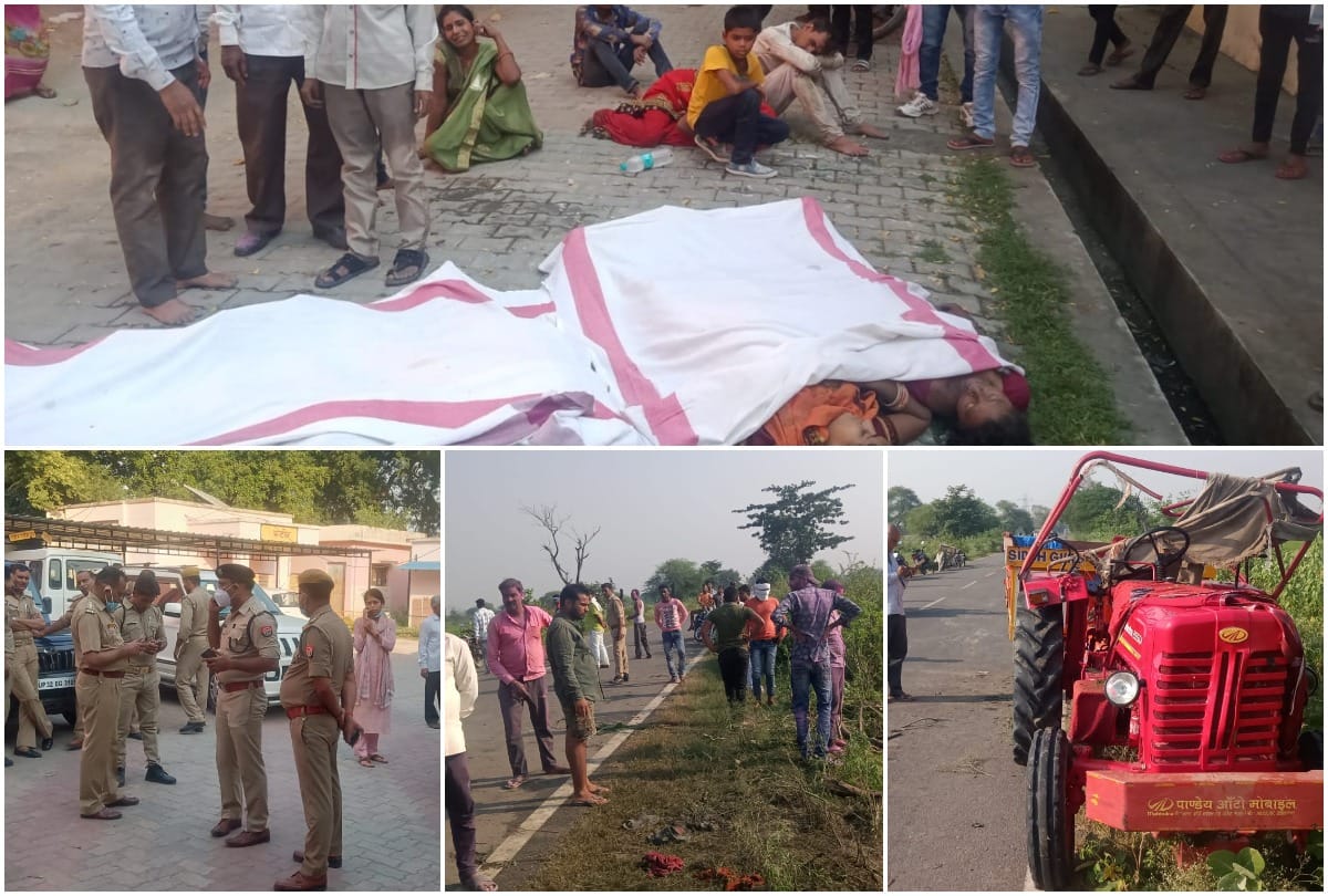 11 people including seven women died in road accident tractor trolley full of devotees overturned road side
