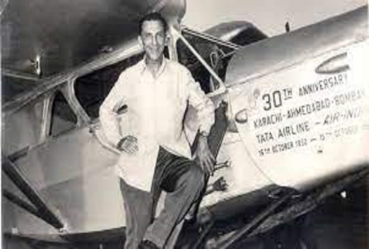89 years ago Tata airlines now Air India started his first commercial flight from Karachi, JRD Tata left with 25 kg letters      