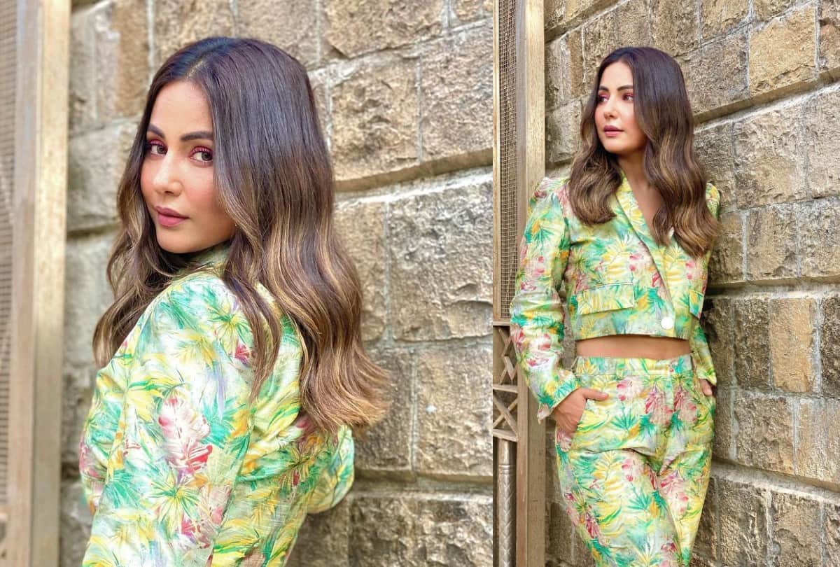 Hina Khan Floral Cropped jacket Pant Look To Stylish See Photos
