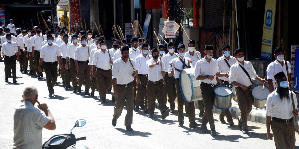 RSS did weapon worship and path movement across the district