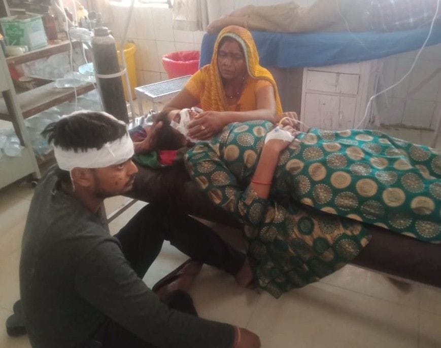 Hathras: Four members of the same family were injured by beating