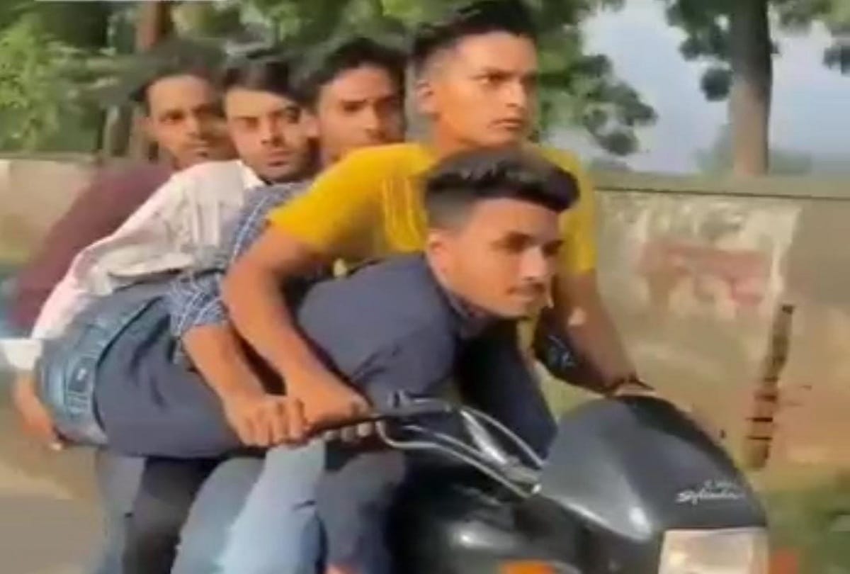 video of bike riders doing stunts goes viral in Ghaziabad