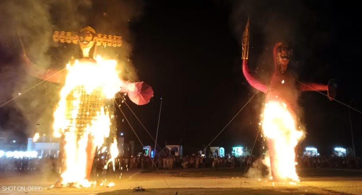 ram leela,kasganj news,soronji,ravan dahan