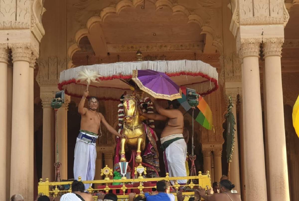 vijayadashami celebrations in shri ranganath temple vrindavan in mathura