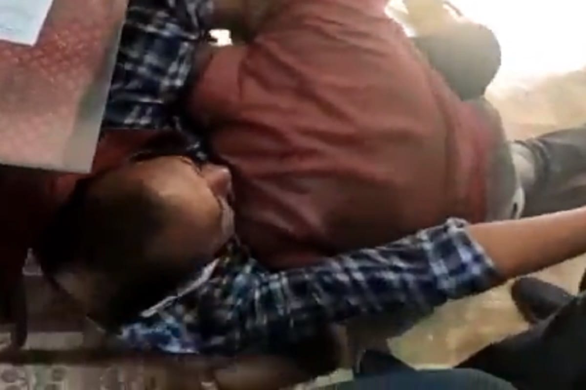 Two men wrestle over school principal's post in Bihar, video goes viral