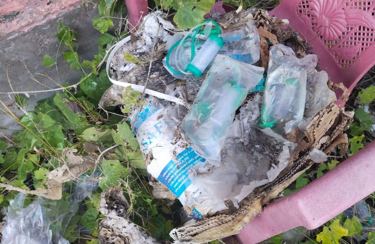 Life saving medicines burned in hospital premises
